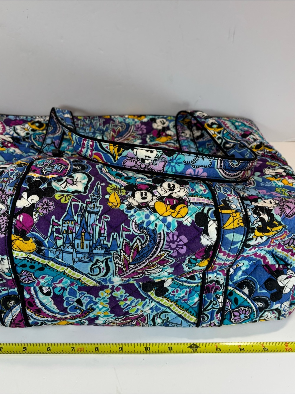 Vera Bradley Disney Parks Iconic Vera Tote Mickey's Paisley Celebration-Like New - Picture 13 of 13